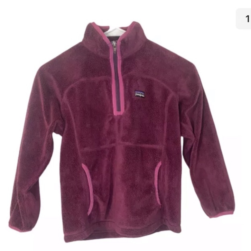 Patagonia Girl's 1/4 Zip Fleece Pullover Jacket - Size 7/8